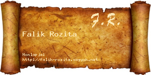 Falik Rozita névjegykártya